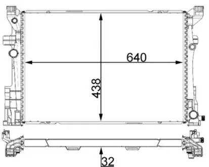 Радіатор двигуна behr premium line MAHLE CR2171000P