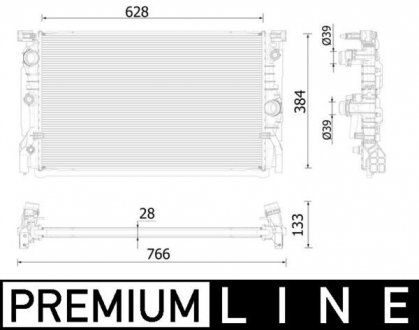 Радіатор двигуна behr premium line MAHLE CR2325000P (фото 1)