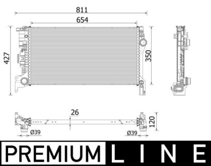 Радіатор двигуна behr premium line MAHLE CR2335000P (фото 1)