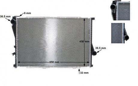 Радиатор, охлаждение двигателя MAHLE CR 296 000S (фото 1)