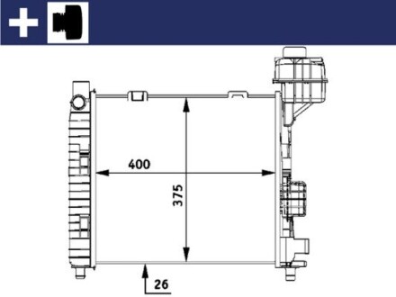 Радіатор охолодження двигуна MAHLE CR322000S