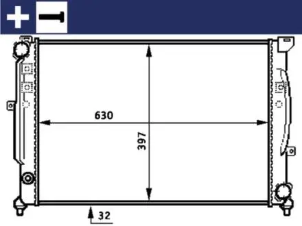 Радіатор, охолодження двигуна MAHLE CR 423 000S