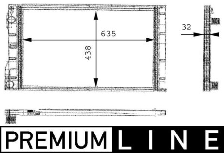 Радиатор двигателя behr premium line MAHLE CR480000P