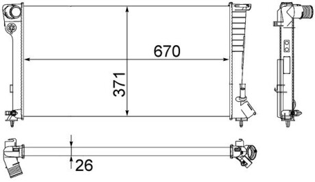 Радіатор, охолодження двигуна MAHLE CR 504 000S