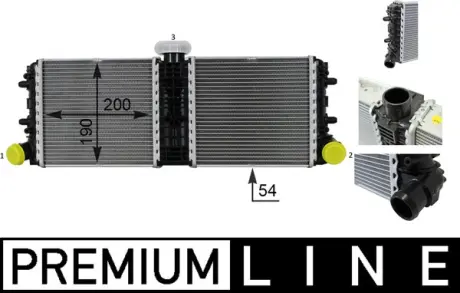 Радиатор двигателя AUDI R8, R8 SPYDER 4.2-5.2 04.07-07.15 MAHLE CR77000P