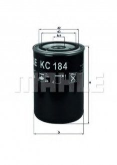 Паливний фільтр MAHLE KC 184 (фото 1)