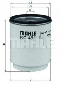 Паливний фільтр MAHLE KC491D (фото 1)