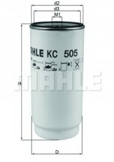 Паливний фільтр MAHLE KC505D (фото 1)