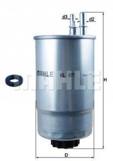 Паливний фільтр MAHLE KL 977 (фото 1)