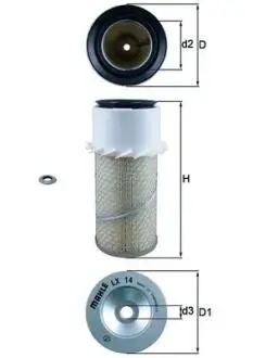 Фильтр воздушный MAHLE LX14