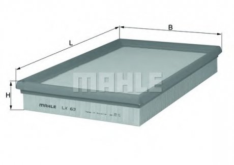 Воздушный фильтр MAHLE LX63 (фото 1)