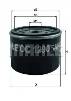 Масляний фільтр MAHLE OC 1290 (фото 1)