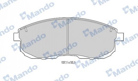 Комплект тормозных колодок, дисковый тормоз MANDO MBF015246 (фото 1)