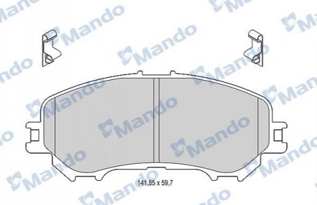 Комплект тормозных колодок, дисковый тормоз MANDO MBF015287 (фото 1)