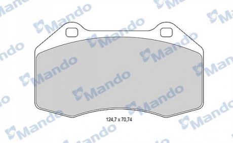 Комплект тормозных колодок, дисковый тормоз MANDO MBF015987 (фото 1)