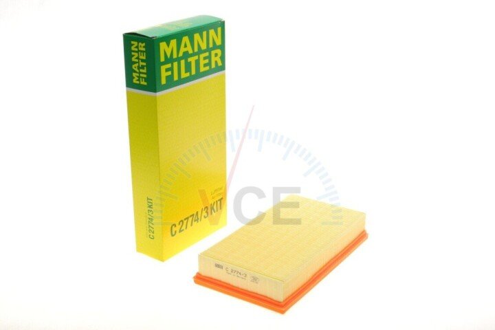 Фильтр воздушный двигателя MANN-FILTER C 2774/3 KIT (фото 1)