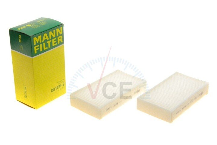 Фільтр, повітря у внутрішньому просторі MANN-FILTER CU 1721-2 (фото 1)