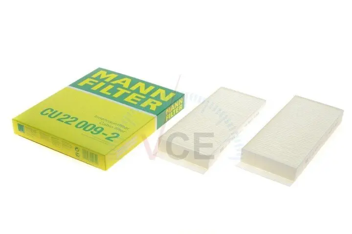 Фото 1 - Фильтр, воздух во внутреннем пространстве MANN-FILTER CU 22 009-2 Фильтр, воздух во внутреннем пространстве MANN-FILTER CU 22 009-2 (фото 1)