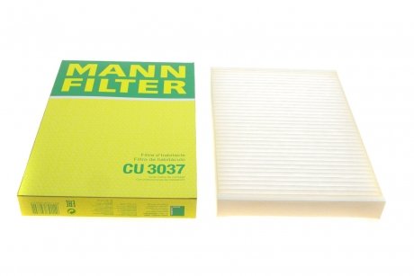 Фільтр, повітря у внутрішньому просторі MANN-FILTER CU 3037 (фото 1)