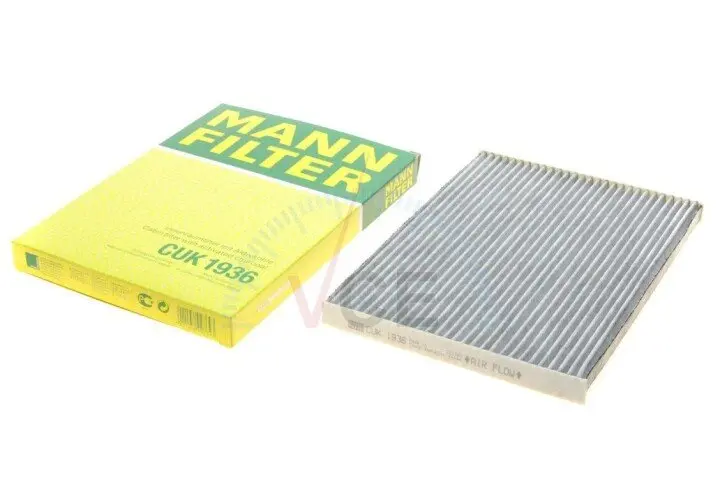 Фото 1 - Фильтр, воздух во внутреннем пространстве MANN-FILTER CUK 1936 Фильтр, воздух во внутреннем пространстве MANN-FILTER CUK 1936 (фото 1)