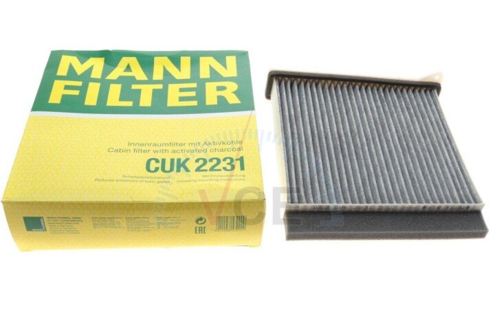 Фільтр, повітря у внутрішньому просторі MANN-FILTER CUK 2231 (фото 1)