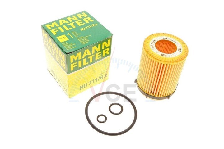 Фільтр масляний вставка MERCEDES-BENZ SLK-CLASS (R172) 15-,SLC-CLASS (R172) 16-; INFINITI QX30 16-,Q60 16- MANN-FILTER HU 711/6 z (фото 1)