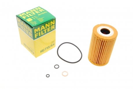Масляный фильтр MANN-FILTER HU 715/4 x