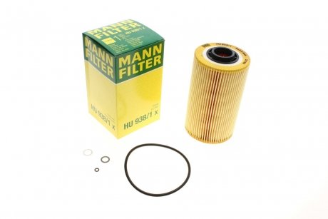 Фільтруючий елемент масляного фільтра MANN-FILTER HU 938/1 x