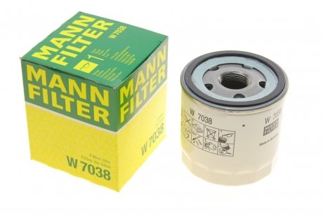 Масляний фільтр MANN-FILTER W 7038 (фото 1)