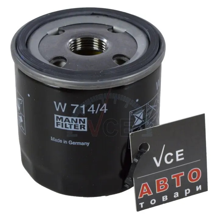 Фото 1 - Масляный фильтр MANN-FILTER W 714/4 Масляный фильтр MANN-FILTER W 714/4 (фото 1)