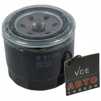 Фильтр масляный MITSUBISHI PAJERO SPORT II (KH_, KG_) 08-; SMART FORFOUR (454) 05-06; KIA CERATO (FB) 01-04 MANN-FILTER W 811/80