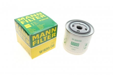 Масляний фільтр MANN-FILTER W 920/38 (фото 1)