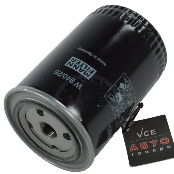 Масляный фильтр для Volkswagen Caddy, Golf I‑III, Jetta, LT, Passat MANN-FILTER W 940/25 (фото 1)