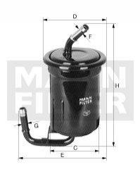 Топливный фильтр MANN-FILTER WK 614