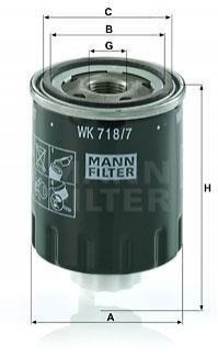 Топливный фильтр MANN-FILTER WK718/7
