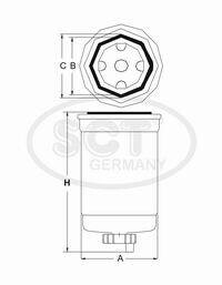 Фільтр паливний ford transit 2000 2.0 di turbodiesel (00-06) (st 6106) sct Mannol ST6106