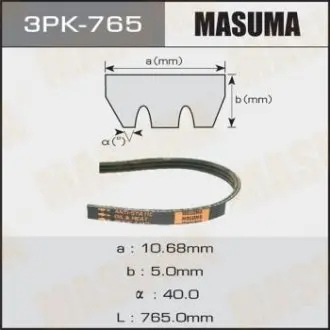 Ремень поликлиновой 3PK- 765 (3PK-765) MASUMA 3PK765