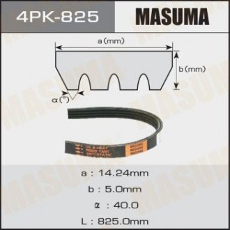 Ремінь полікліновий 4PK-825 (4PK-825) MASUMA 4PK825