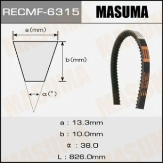 Ремень клиновой рк., 13x826 мм MASUMA 6315 (фото 1)