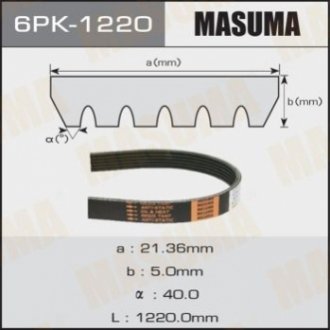 Ремінь полікліновий MASUMA 6PK1220