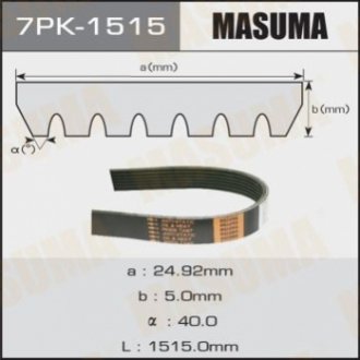 Ремінь поліклінової MASUMA 7PK1515