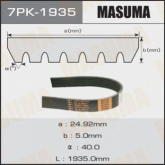 Ремінь поліклінової MASUMA 7PK1935