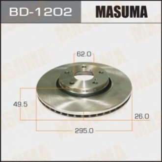 Гальмівний диск (кратно 2 шт) MASUMA BD1202