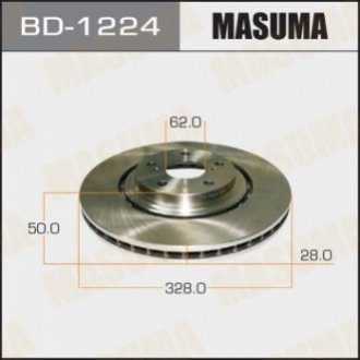 Гальмівний диск (кратно 2 шт) MASUMA BD1224