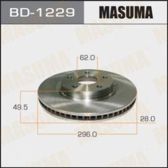 Гальмівний диск (кратно 2 шт) MASUMA BD1229 (фото 1)