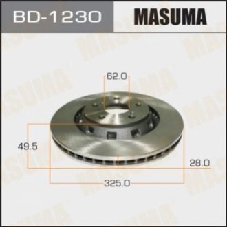 Гальмівний диск (кратно 2 шт) MASUMA BD1230 (фото 1)
