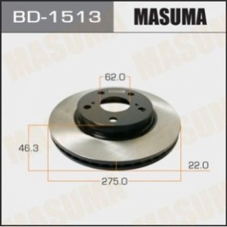 Гальмівний диск (кратно 2 шт) MASUMA BD1513