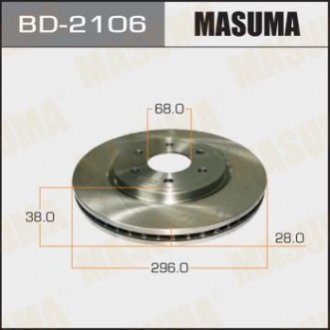 Гальмівний диск (кратно 2 шт) MASUMA BD2106