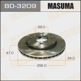 Гальмівний диск (кратно 2 шт) MASUMA BD3209
