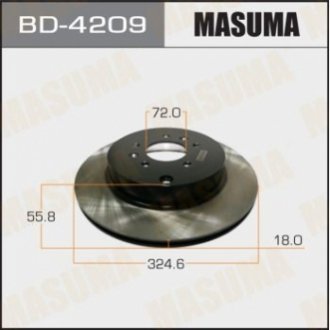 Диск гальмівний задній mazda cx-9 (07-12) MASUMA BD4209 (фото 1)